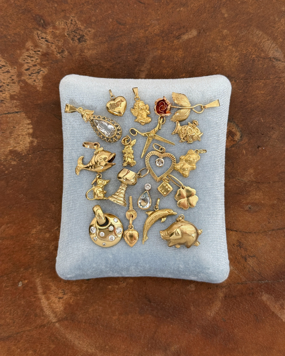 Dolphin Charms Vintage Gold