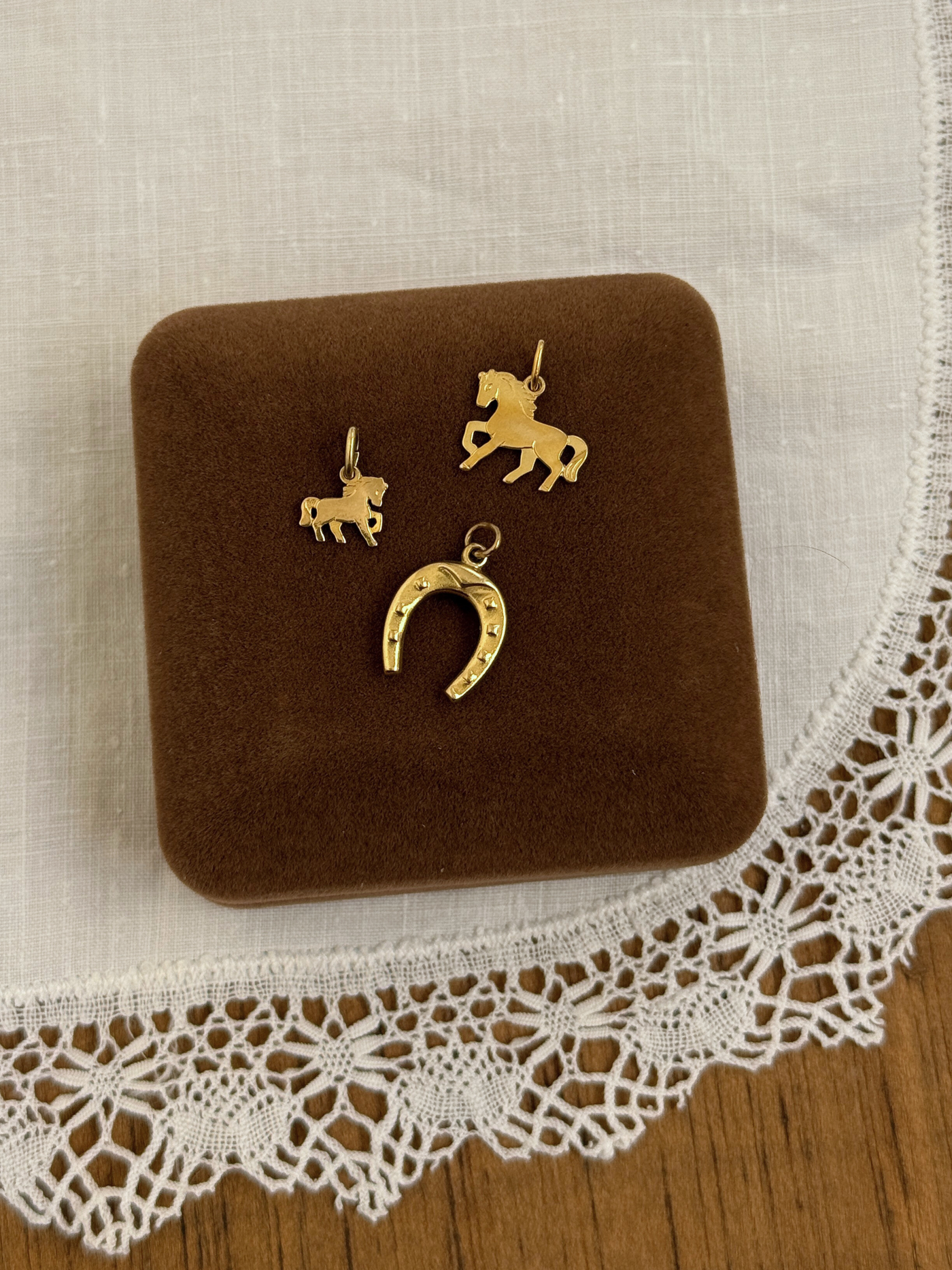 Mini Cowgirl Charms Vintage Gold