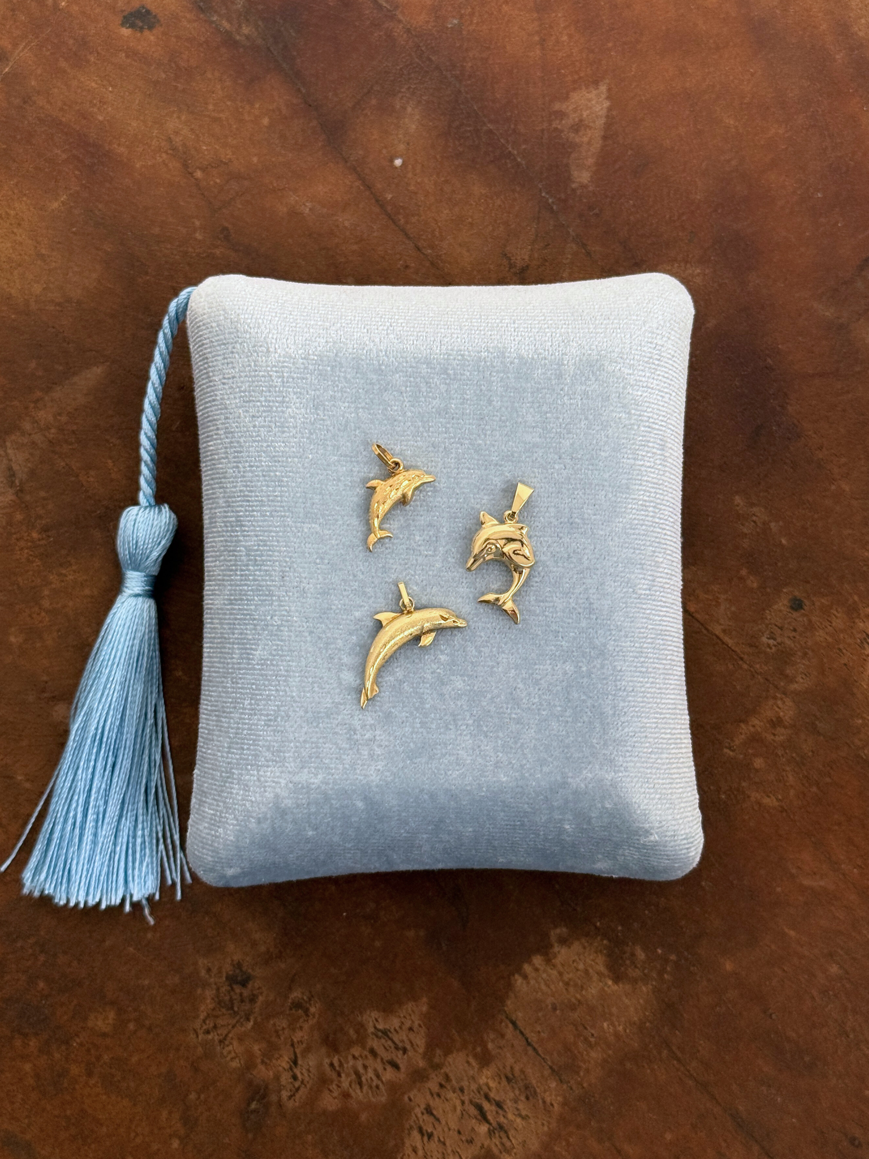 Dolphin Charms Vintage Gold