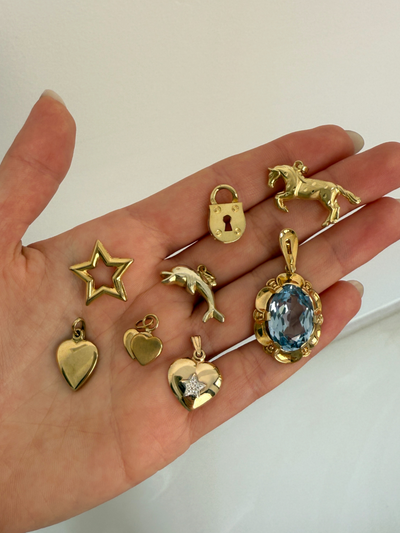 Star Girl Charm Vintage Gold