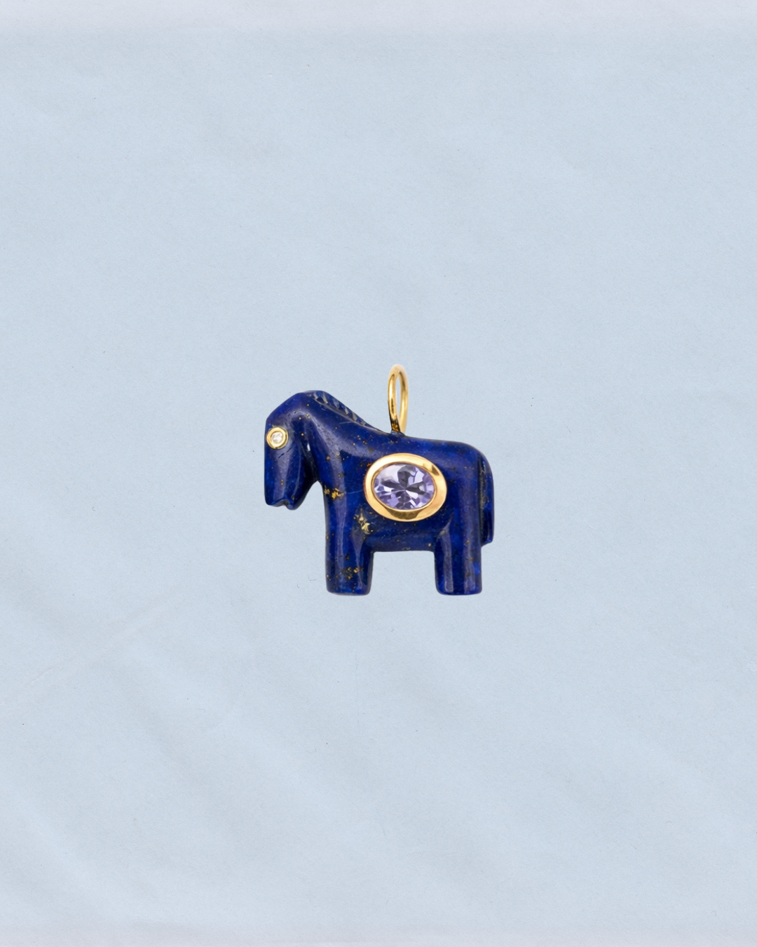 Horse Talisman Charm Lapis & Blue