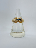 Channel Sapphire Ring Vintage Gold