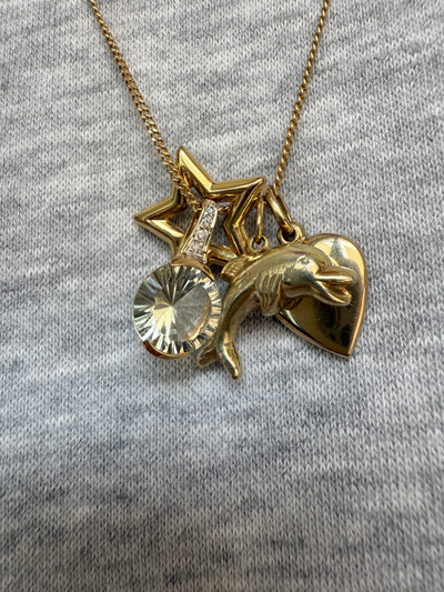 Star Girl Charm Vintage Gold
