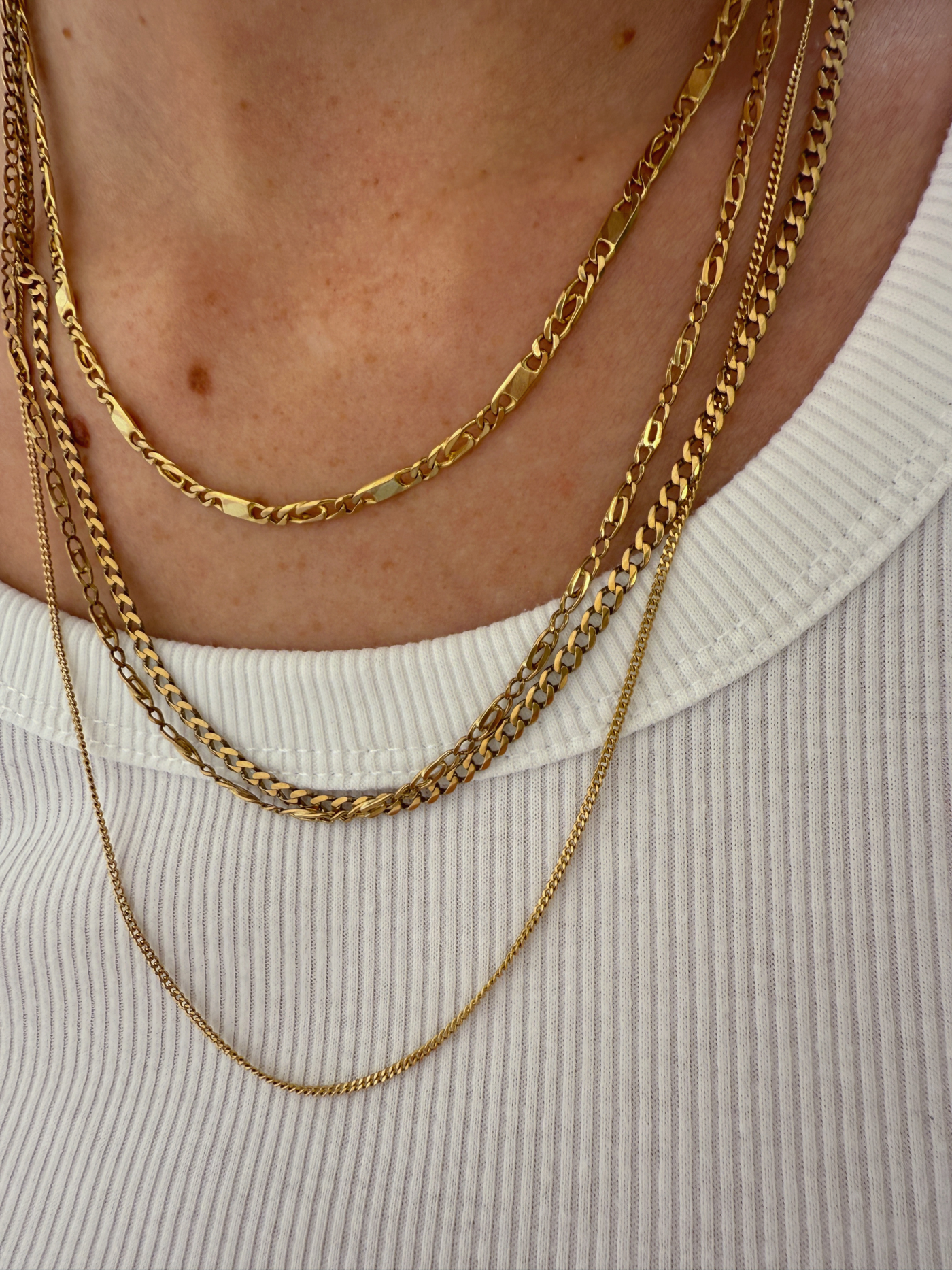 Figaro Plate Chain Vintage Gold