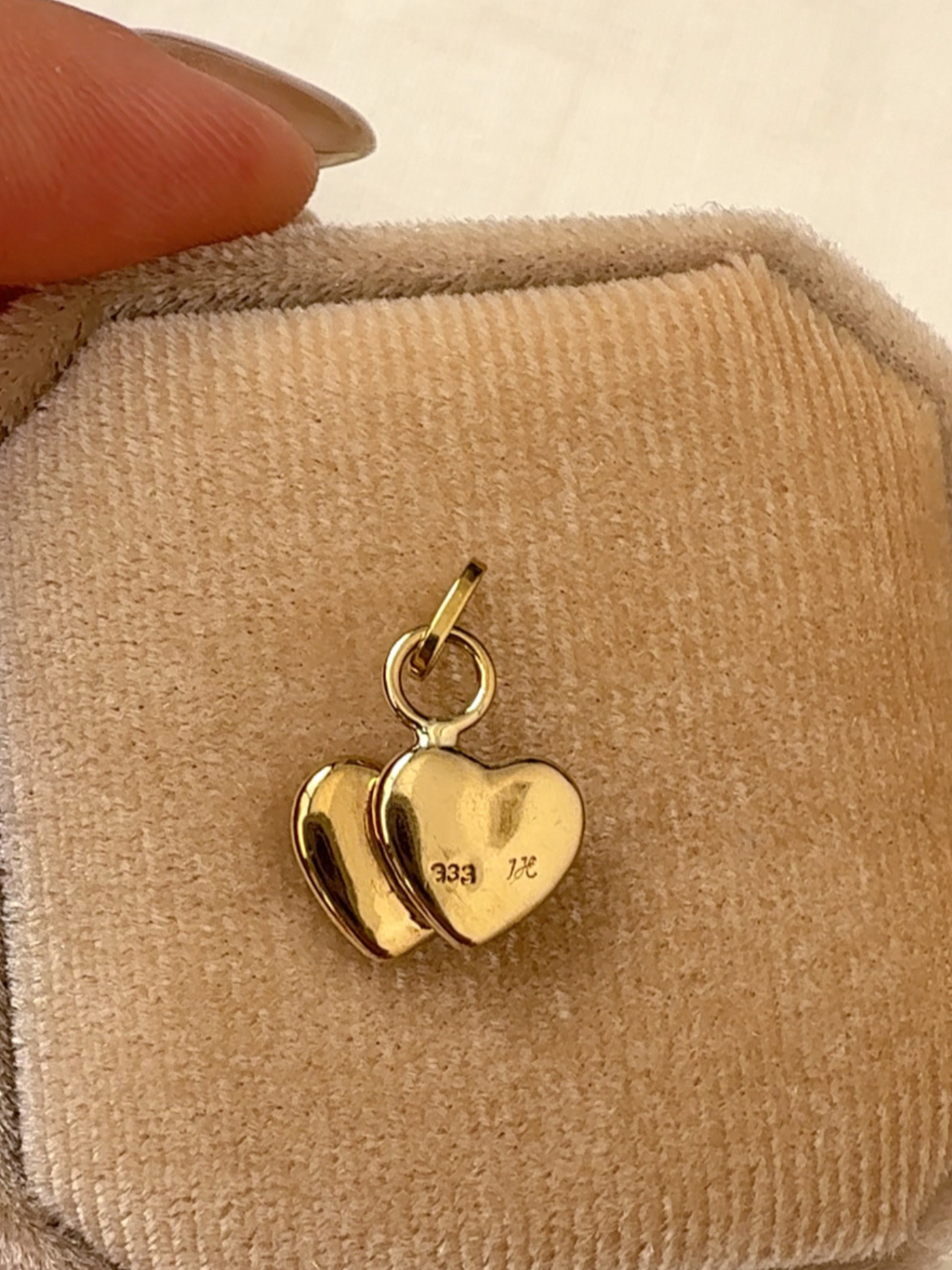 Bestie Heart Charm Vintage Gold