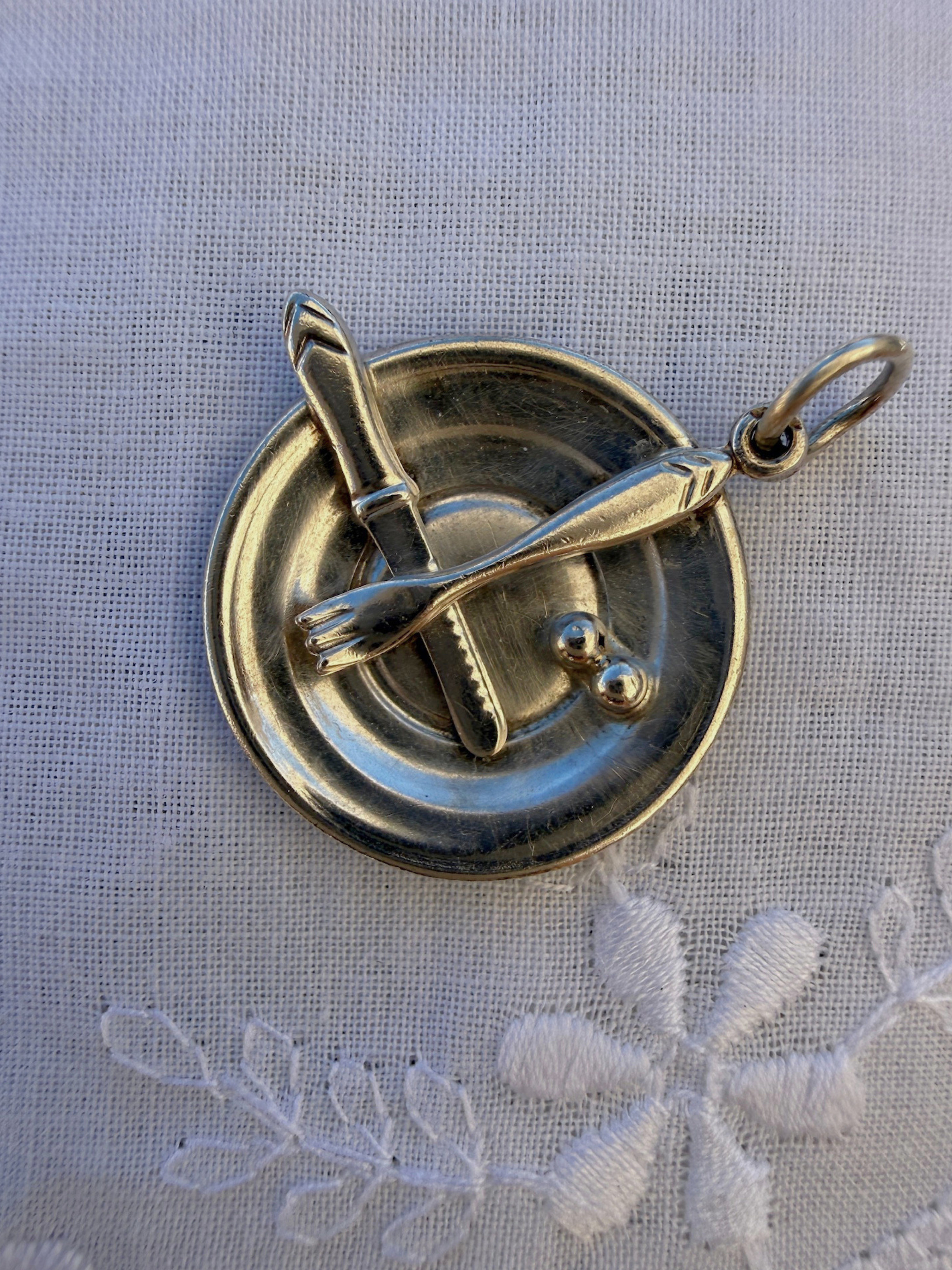 Kitchen Utensils Charms Vintage Silver