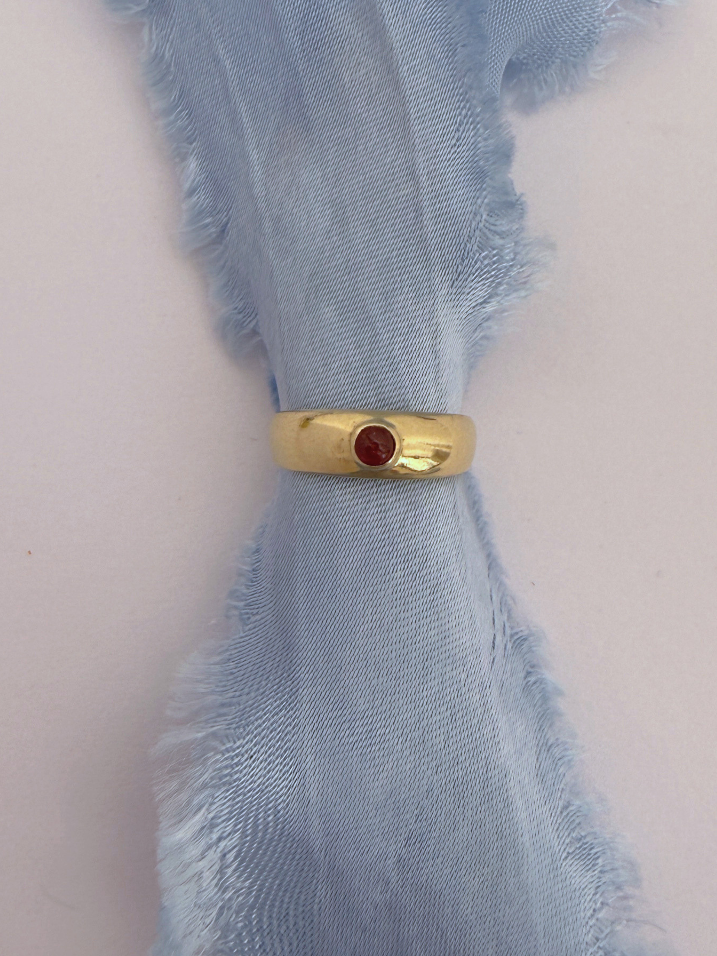 Ruby Pinky Ring Vintage Gold