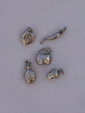 Farmers Market Charms Vintage Silver
