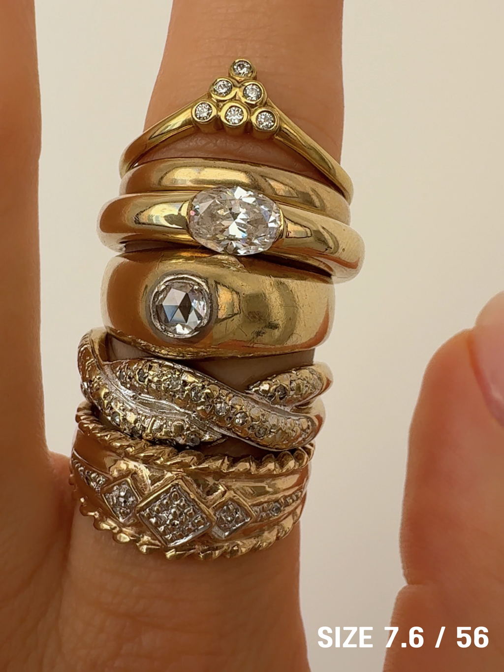 Vintage Gold Rings Size 56