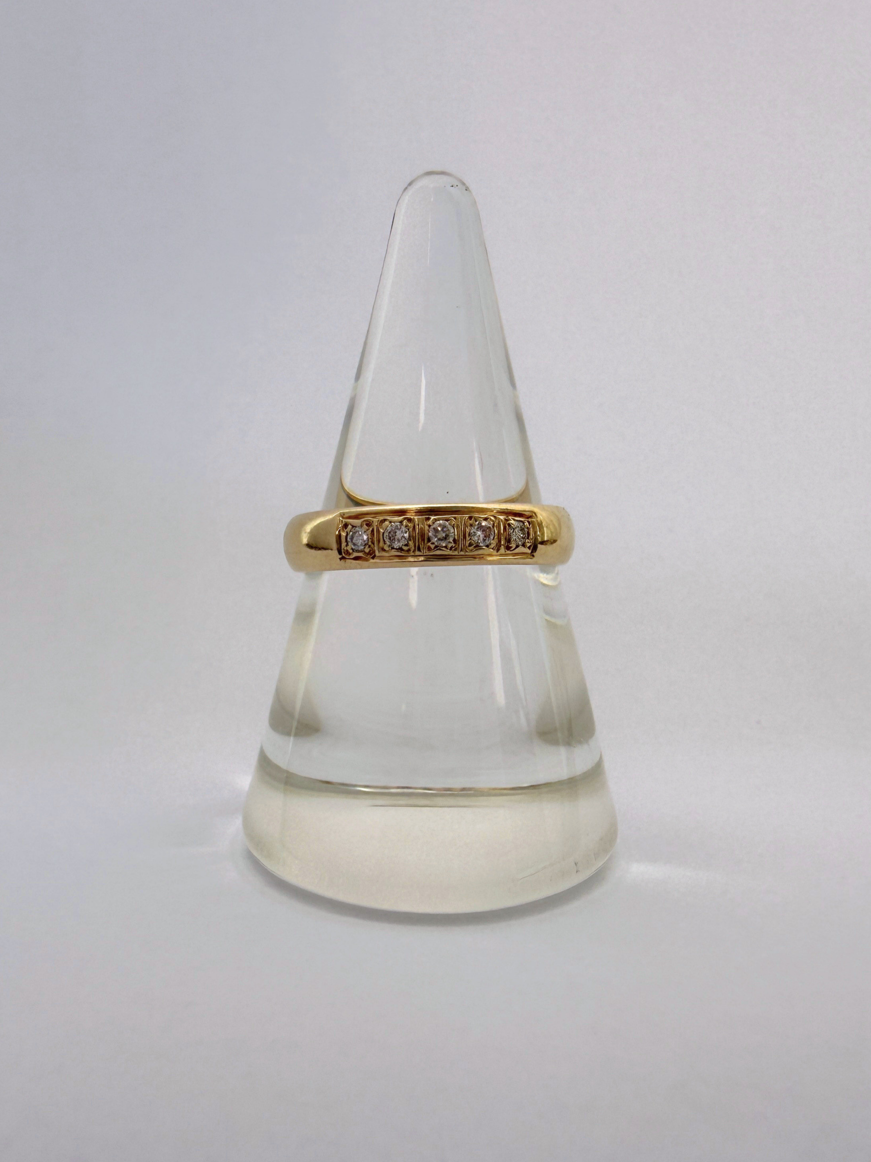 Diamond Stacking Ring Vintage Yellow Gold