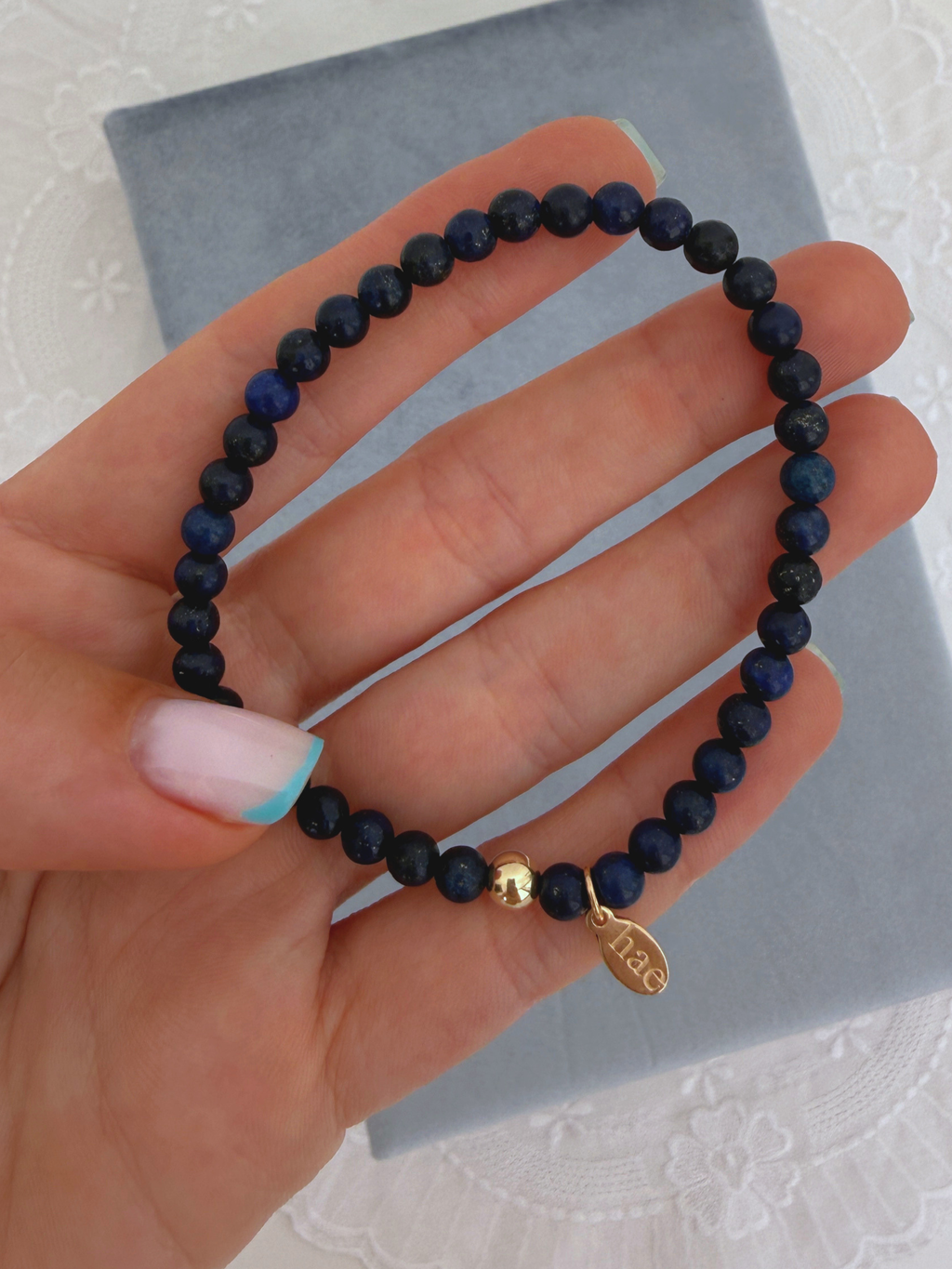 Lapislazuli Round Bead Bracelet