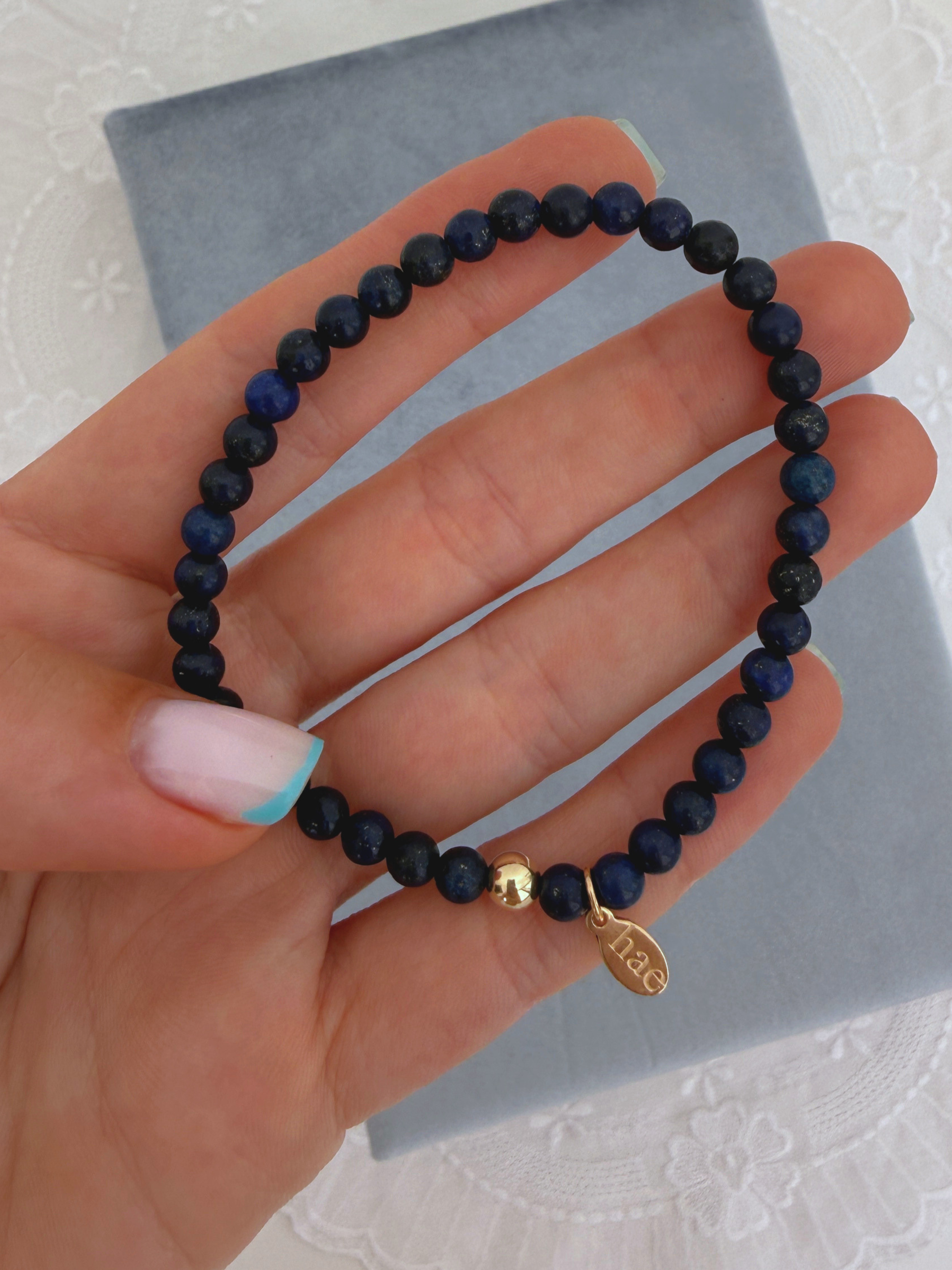 Lapislazuli Round Bead Bracelet