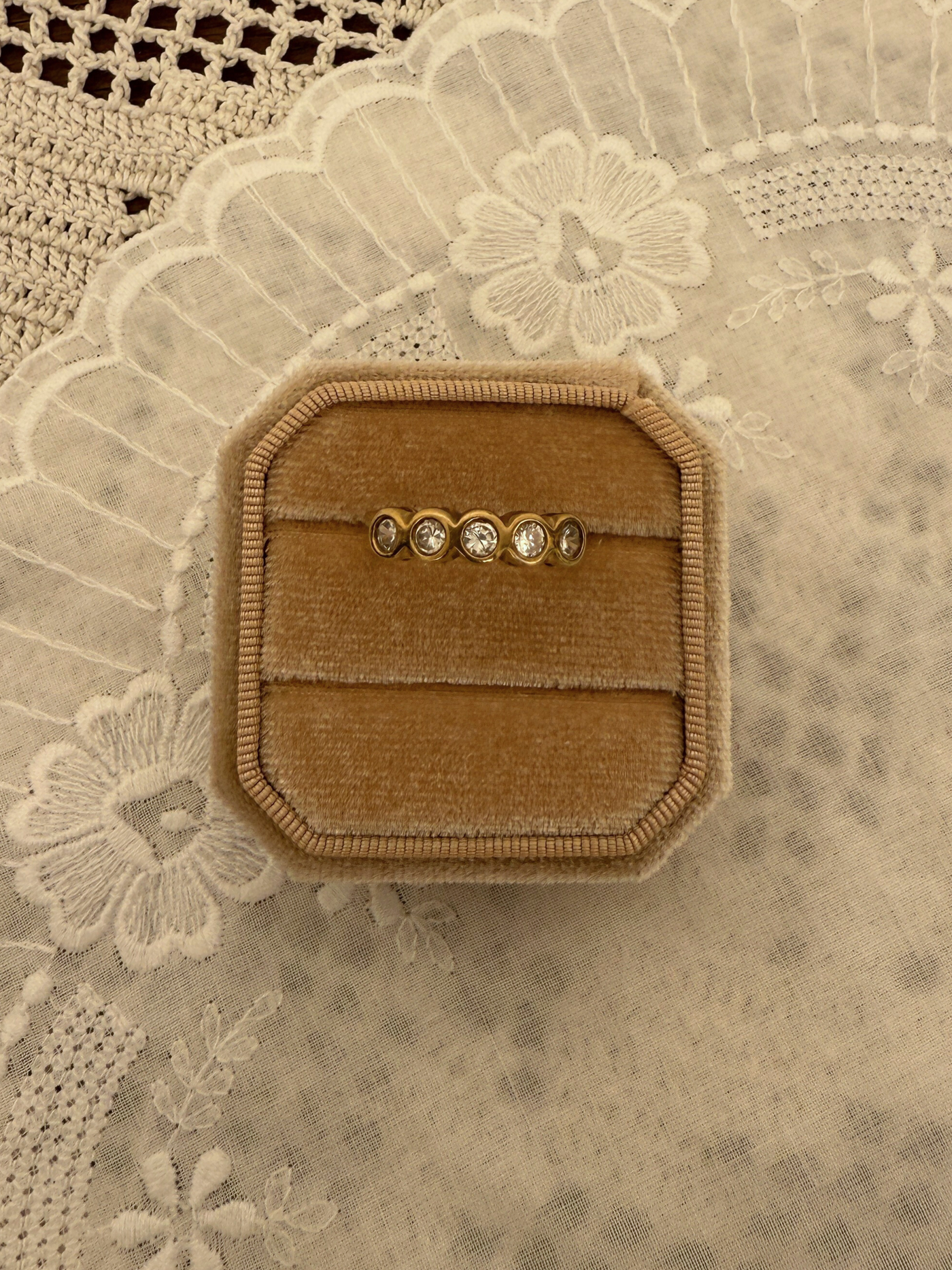 Bezel Bubble Ring Vintage Gold