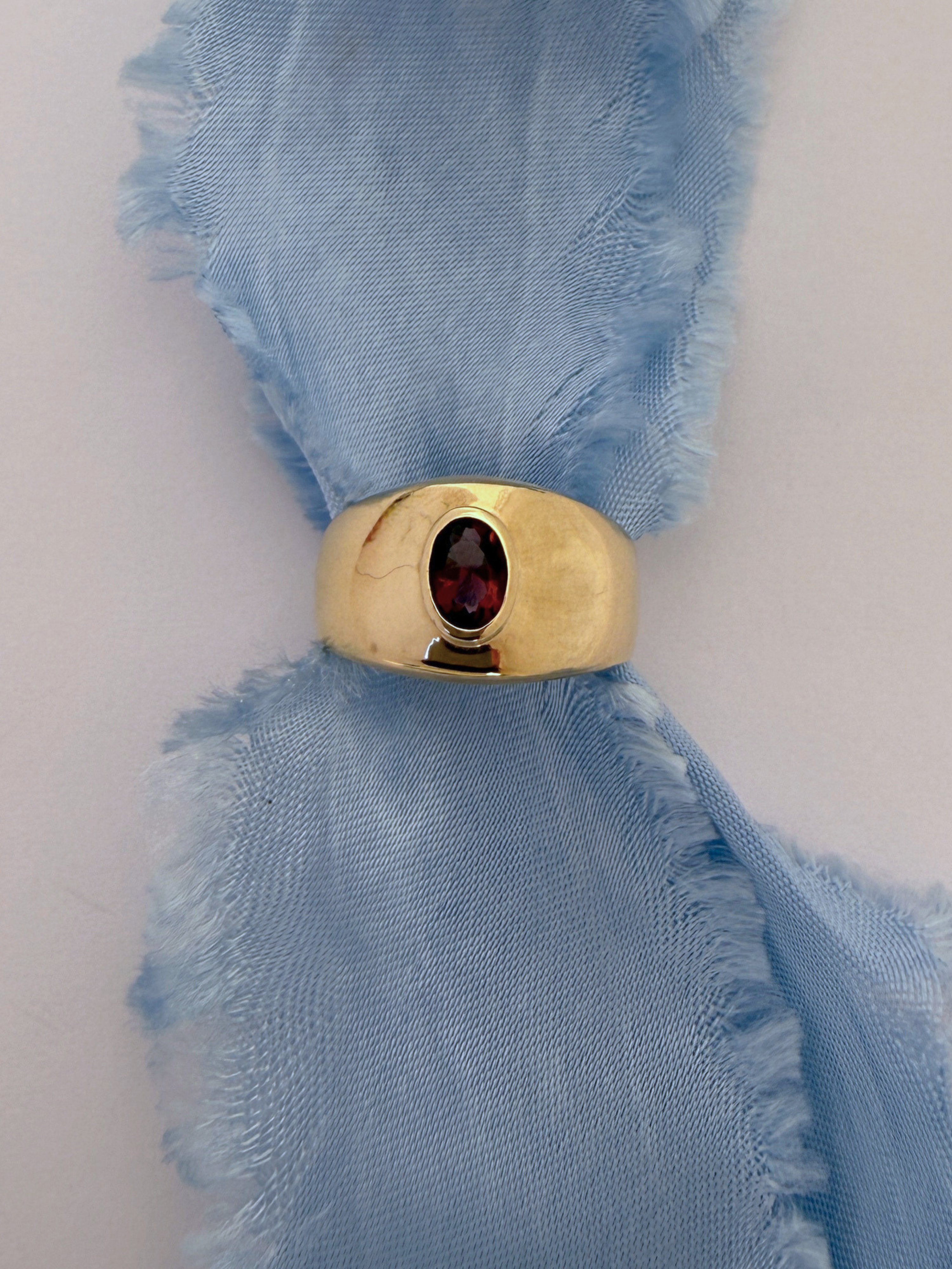 Purple Garnet Ring Vintage Gold