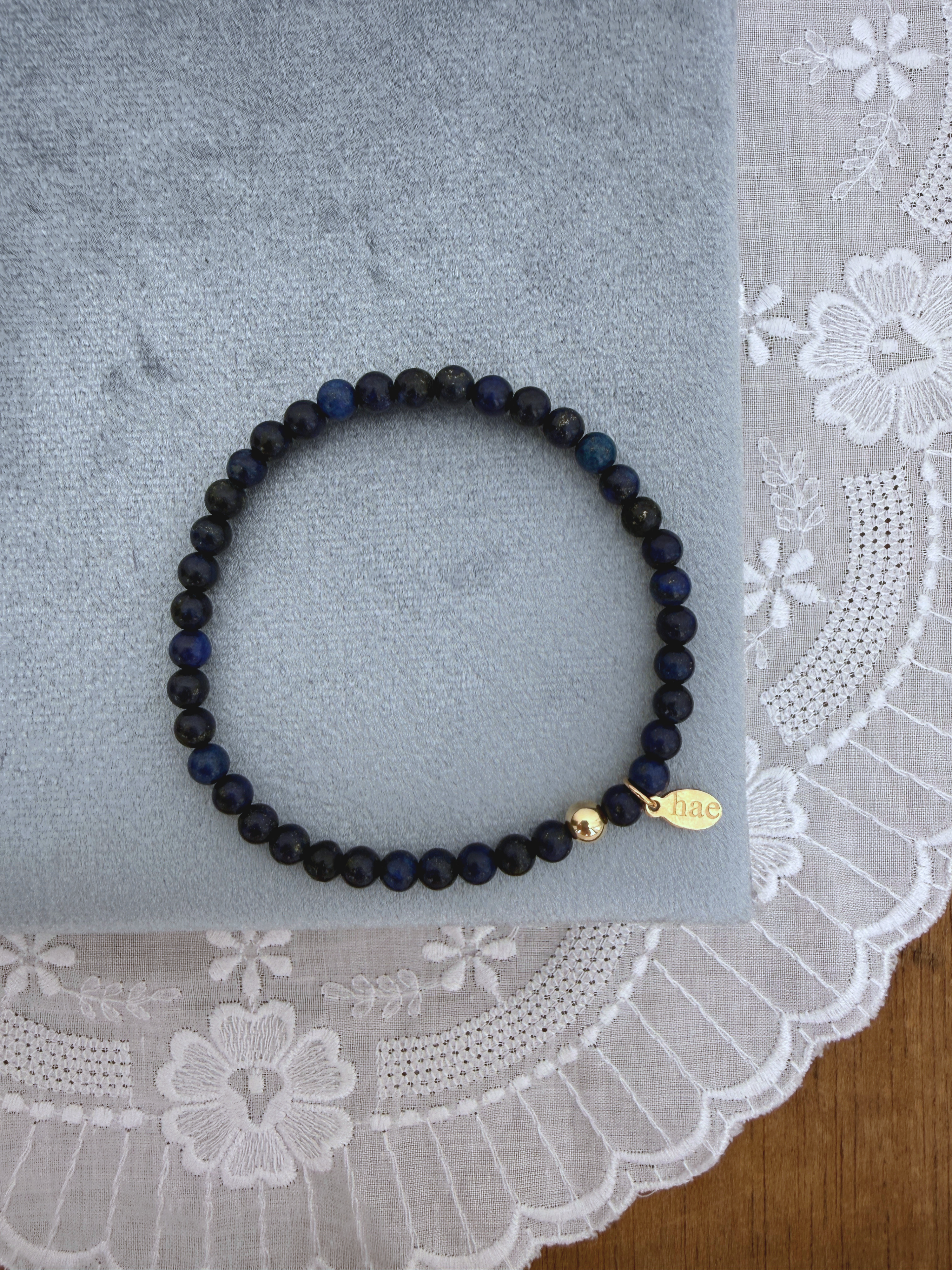 Lapislazuli Round Bead Bracelet