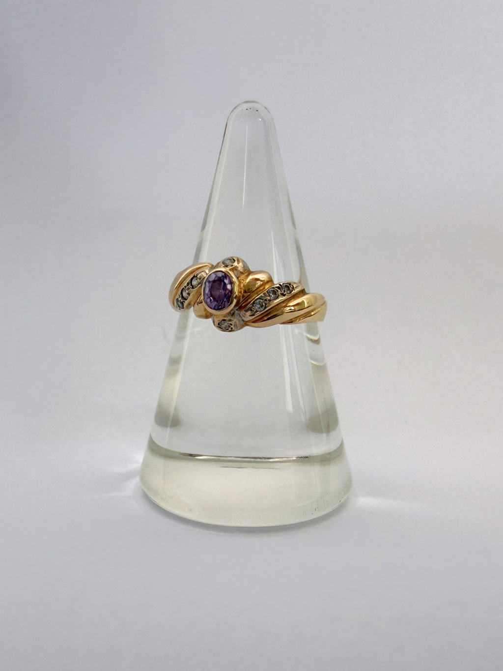 Amethyst Ring Vintage Gold