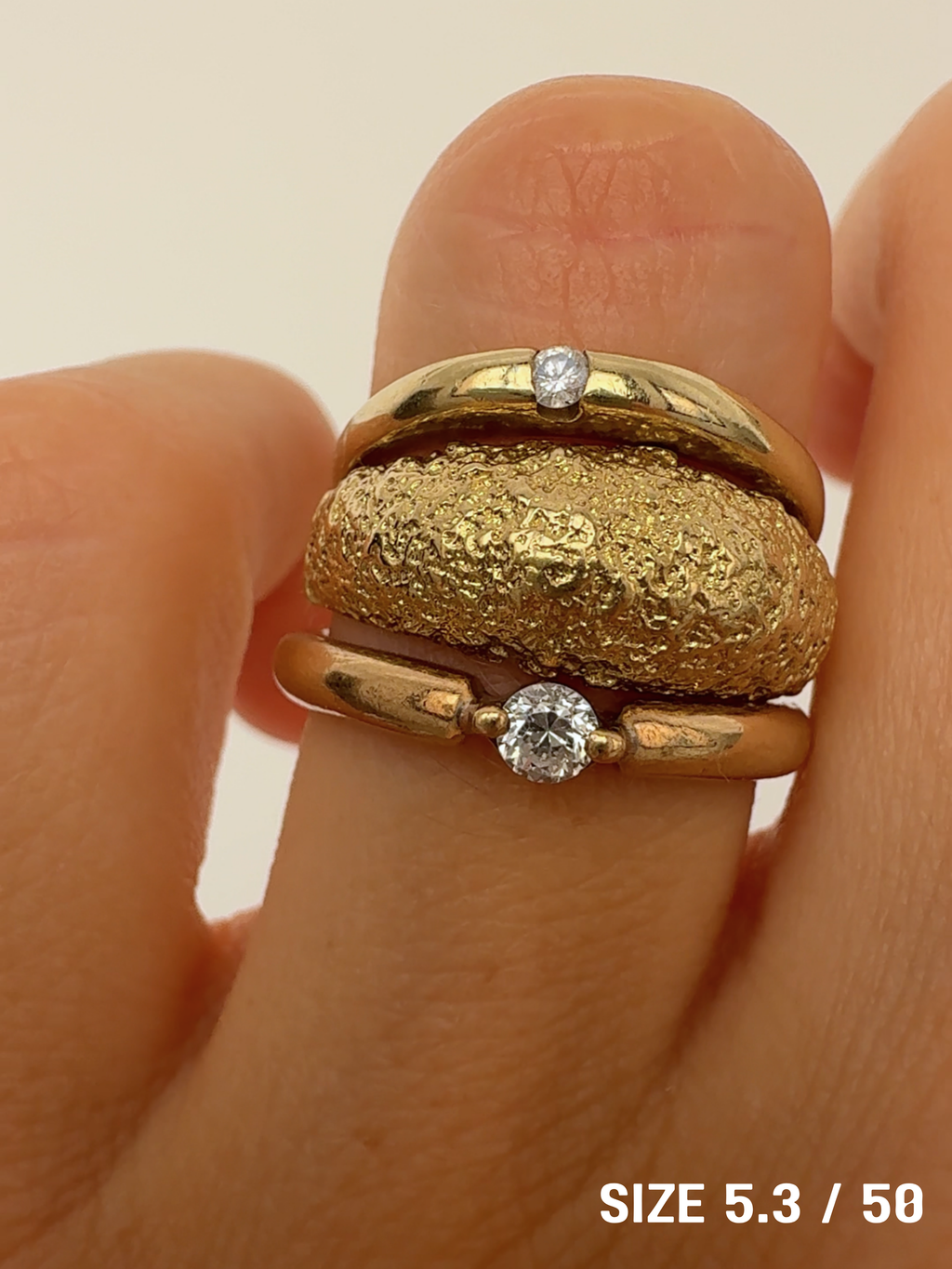 Vintage Gold Rings Size 50