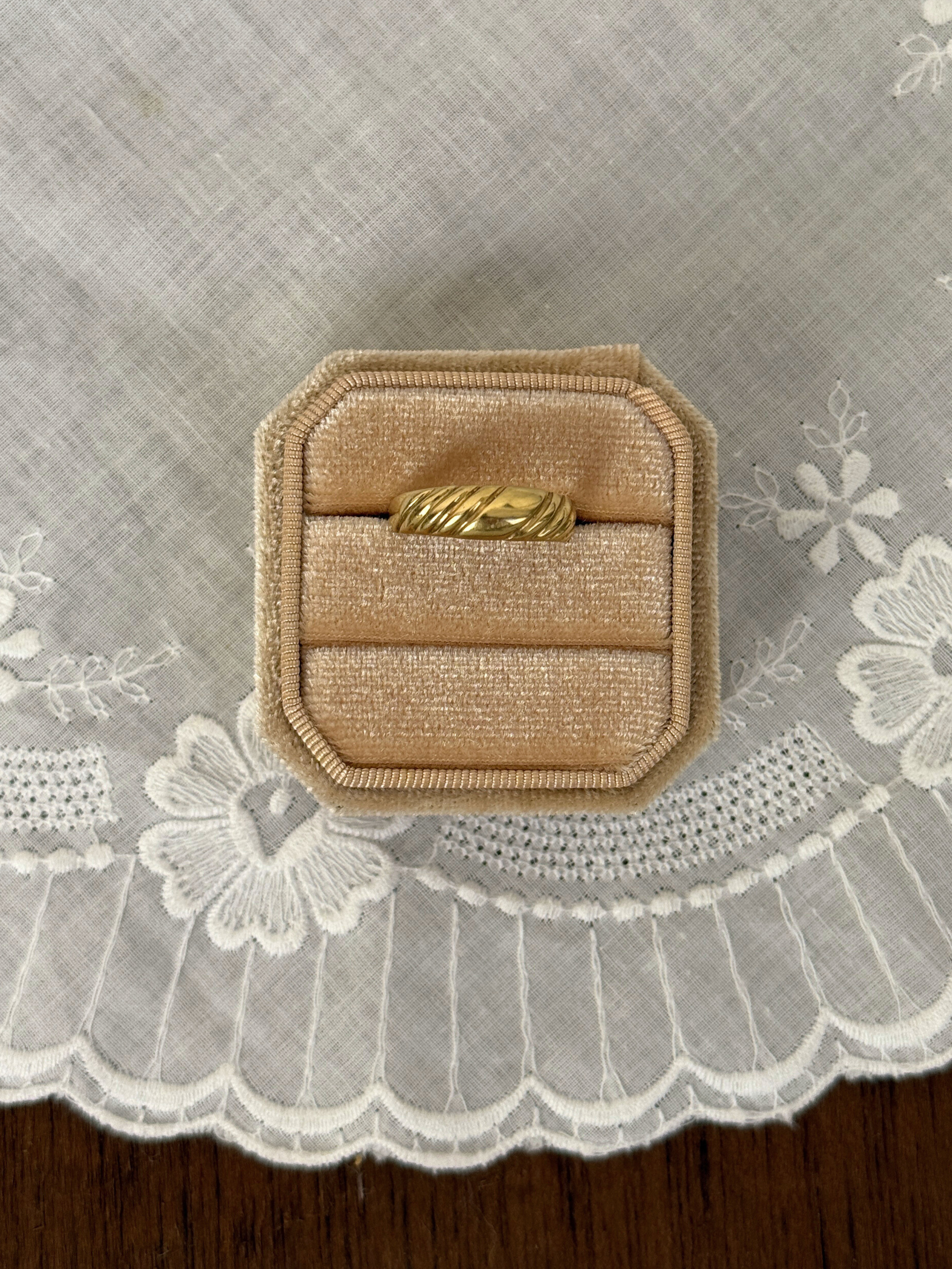 Croissant Ring 14k Vintage Gold