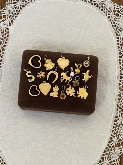 Mini Cowgirl Charms Vintage Gold