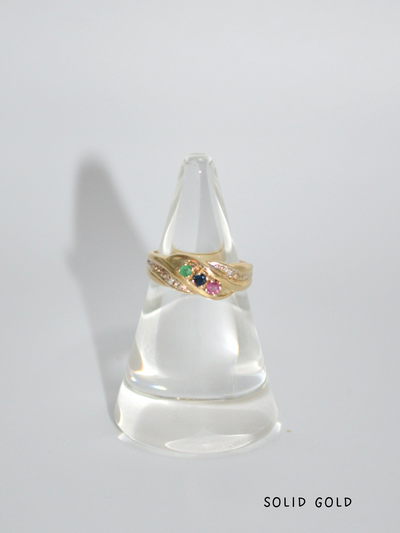 Gemstone Ring Vintage Gold