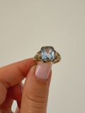 Blue Princess Ring Vintage Gold