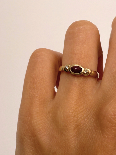 Princess Ruby Ring Vintage Gold