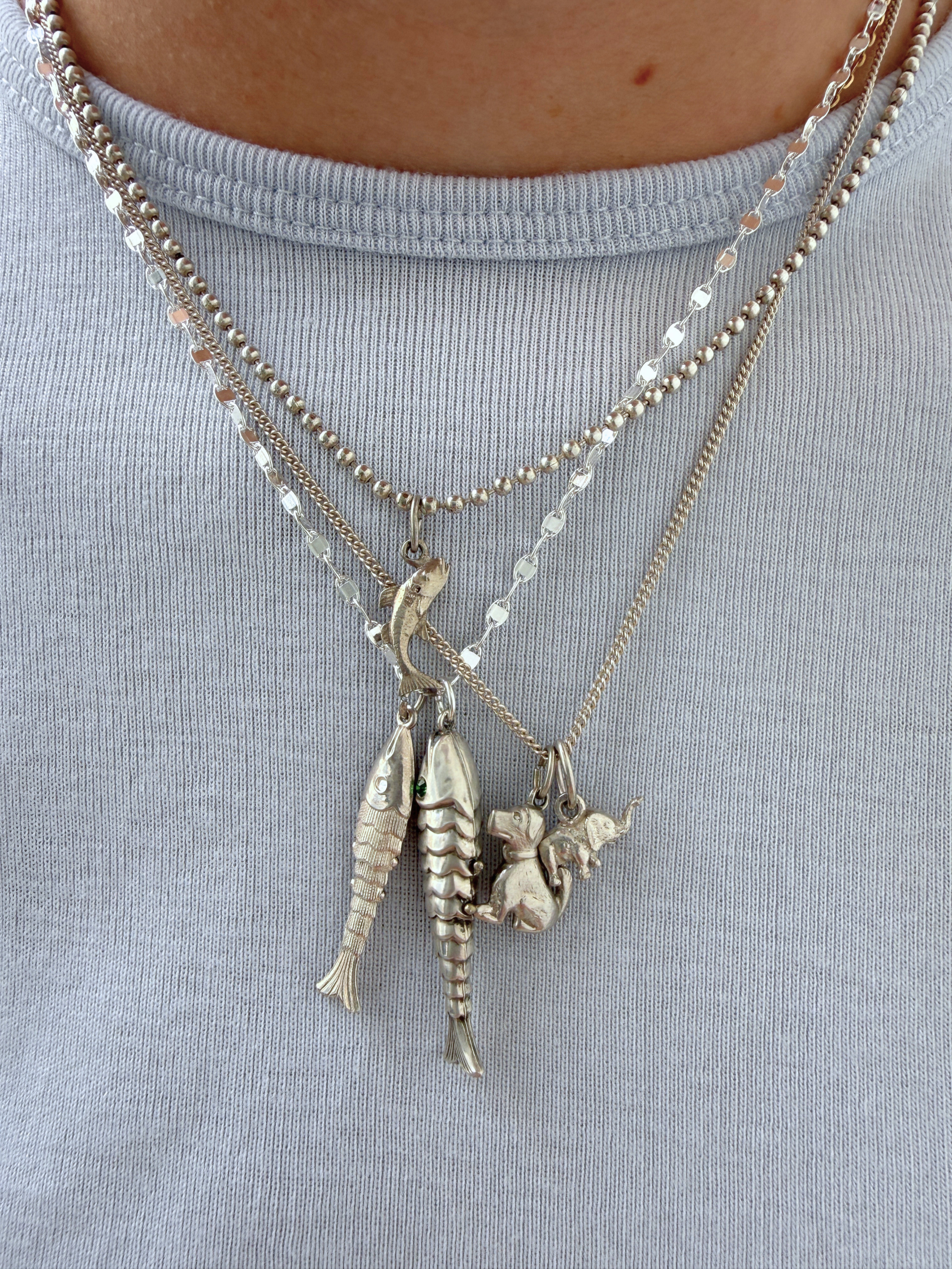 Animal Charms Vintage Silver
