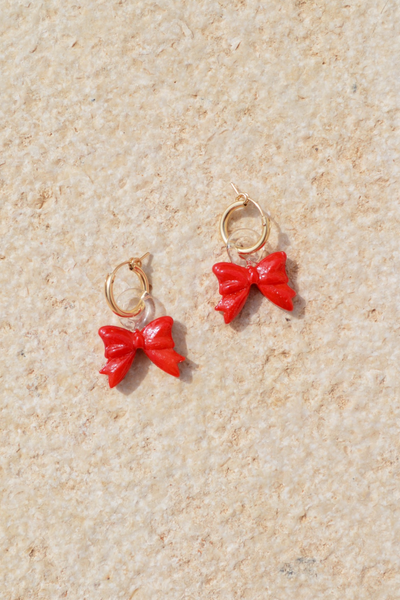 Cherry Bow Hoops