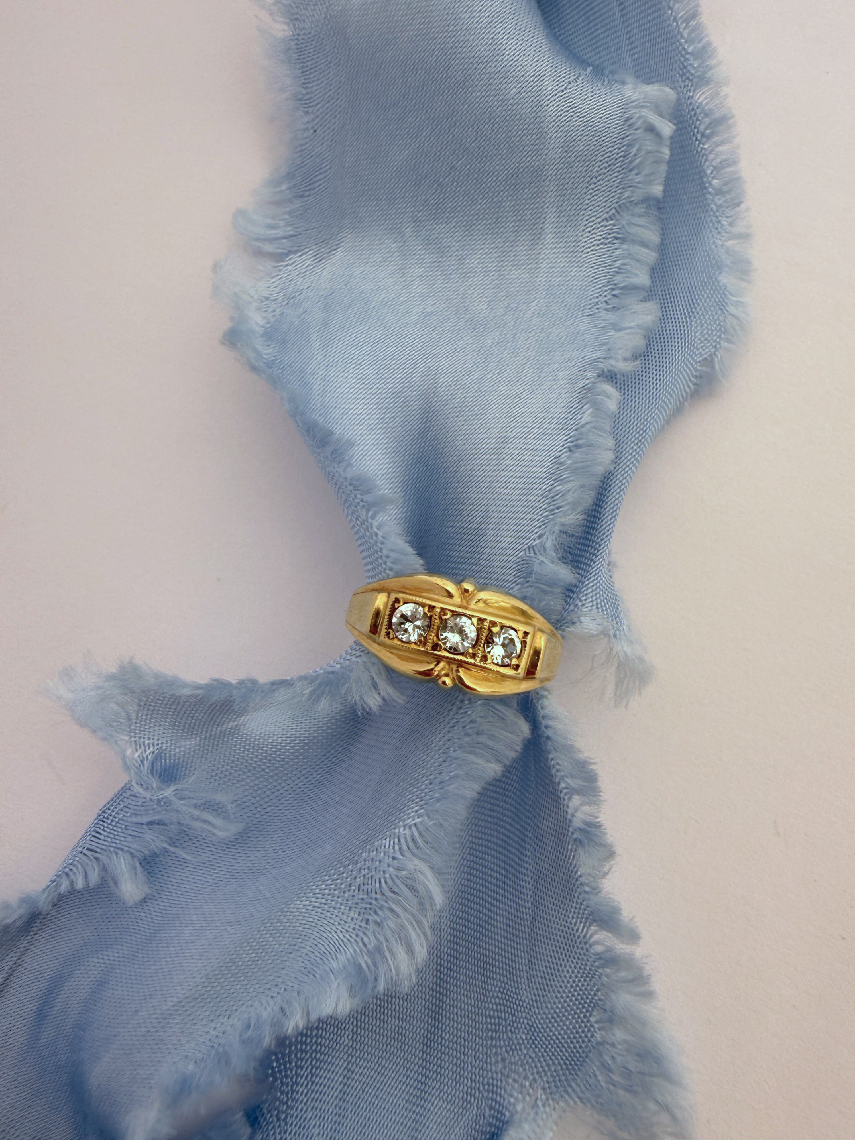 Art Deco Style Ring Vintage Gold