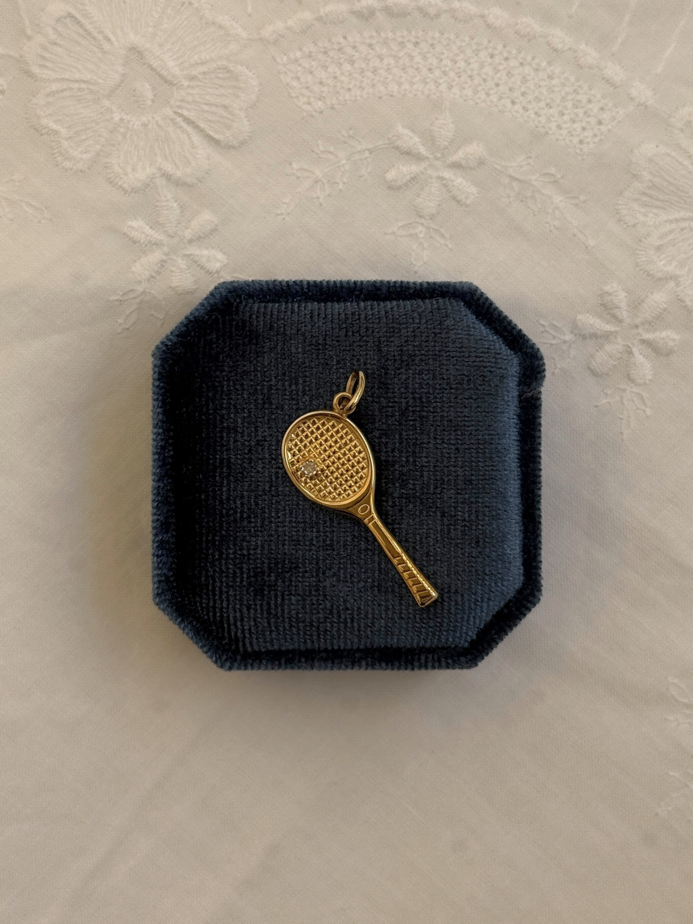 Tennis Charm Vintage Gold