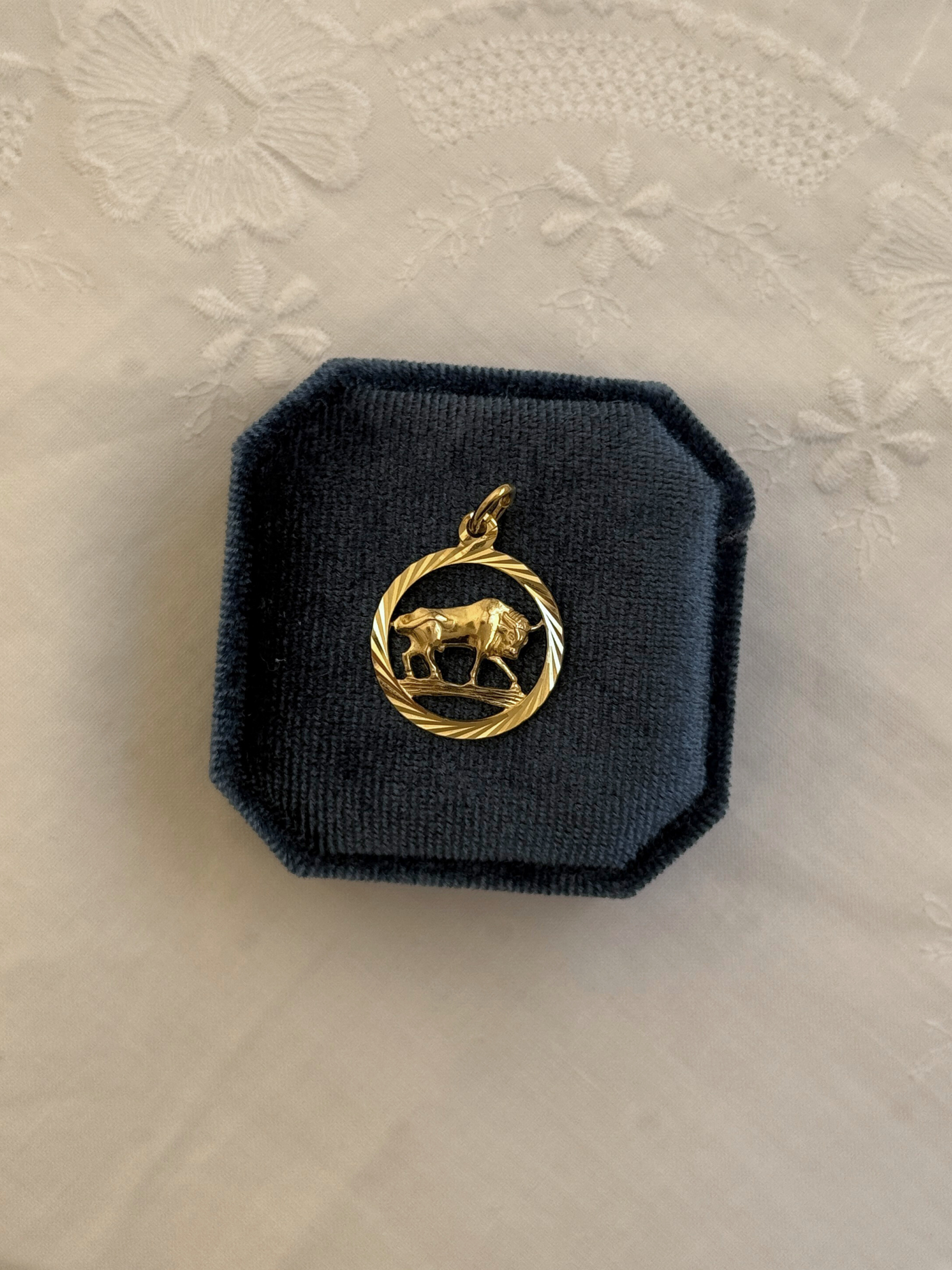Taurus Zodiac Charm Vintage Gold