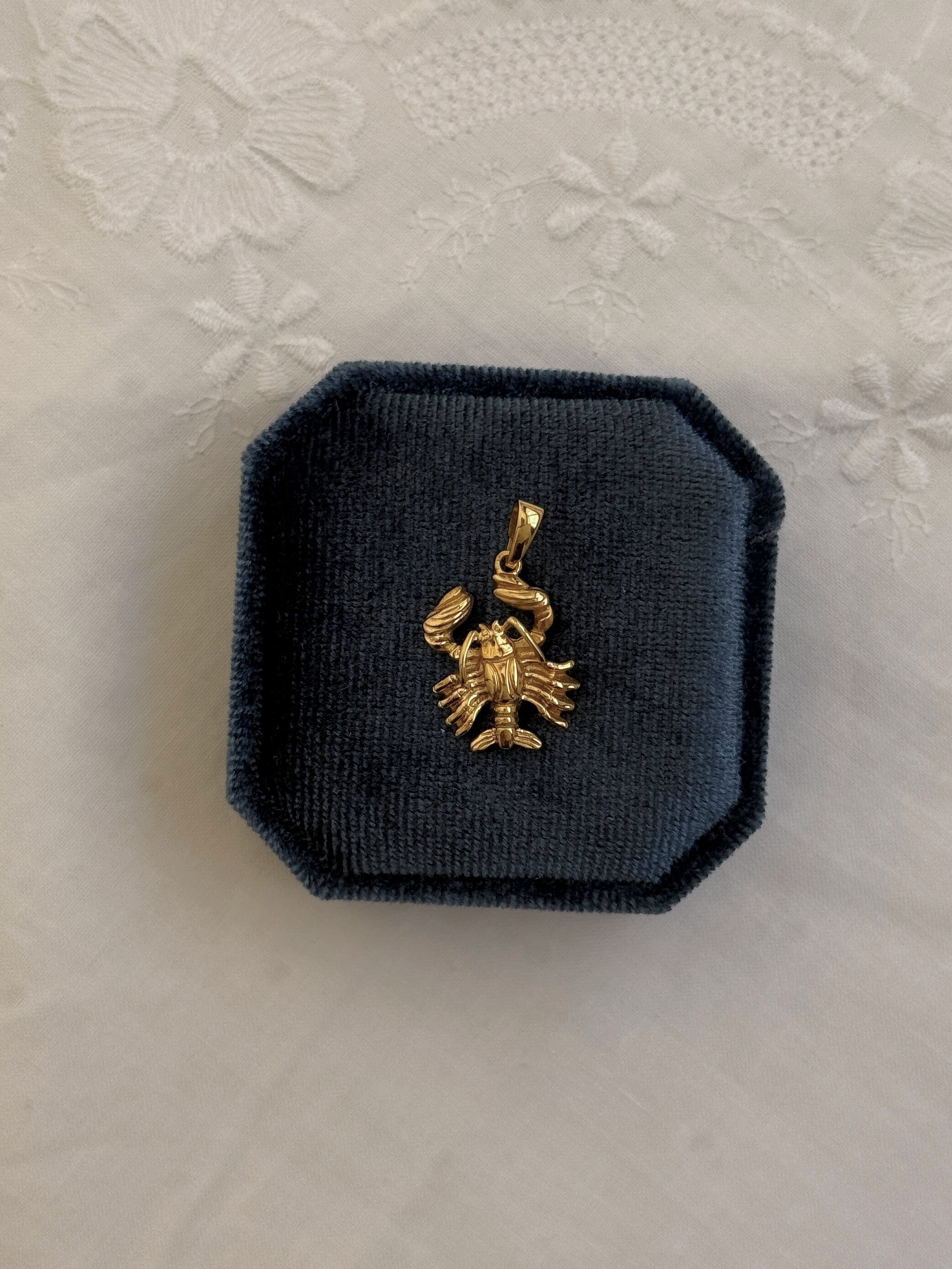 Cancer Zodiac Charm Vintage Gold