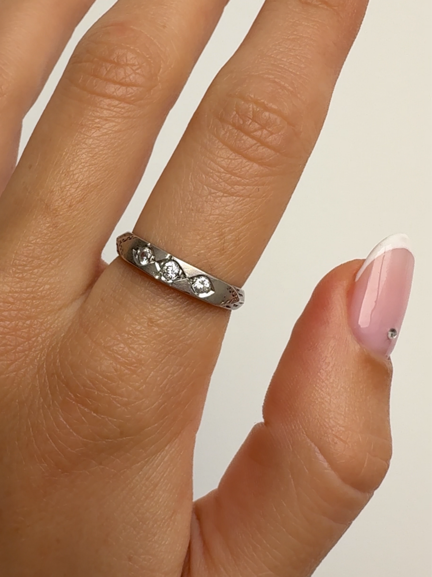 Trio Ring Vintage Silver