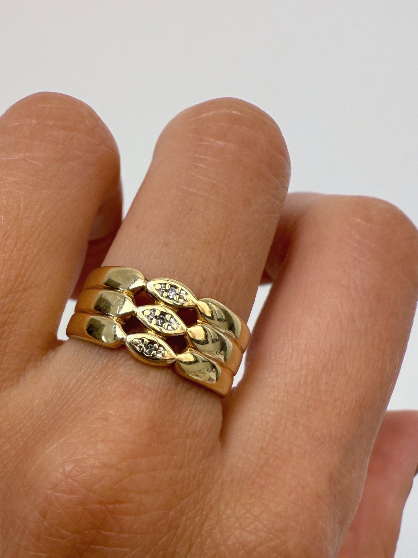 Tripple Stack Ring Vintage Gold