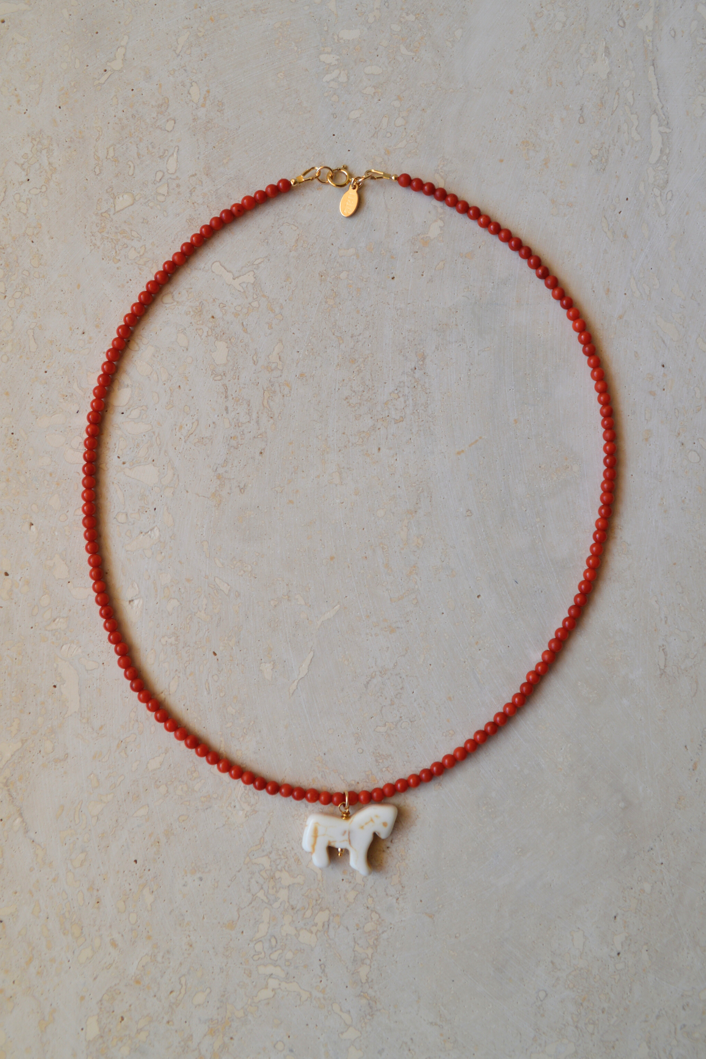 Coral Pony Necklace