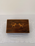 Wooden Pony Pair Jewelry Box