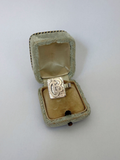 "GB" Signet Ring Vintage Silver