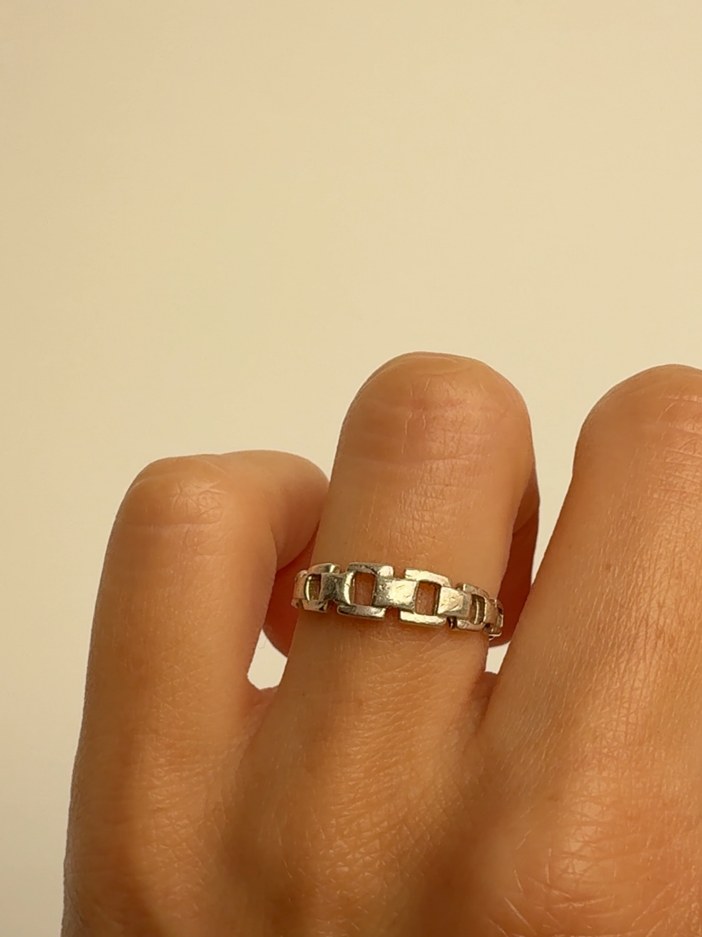 Chain Ring Vintage Silver