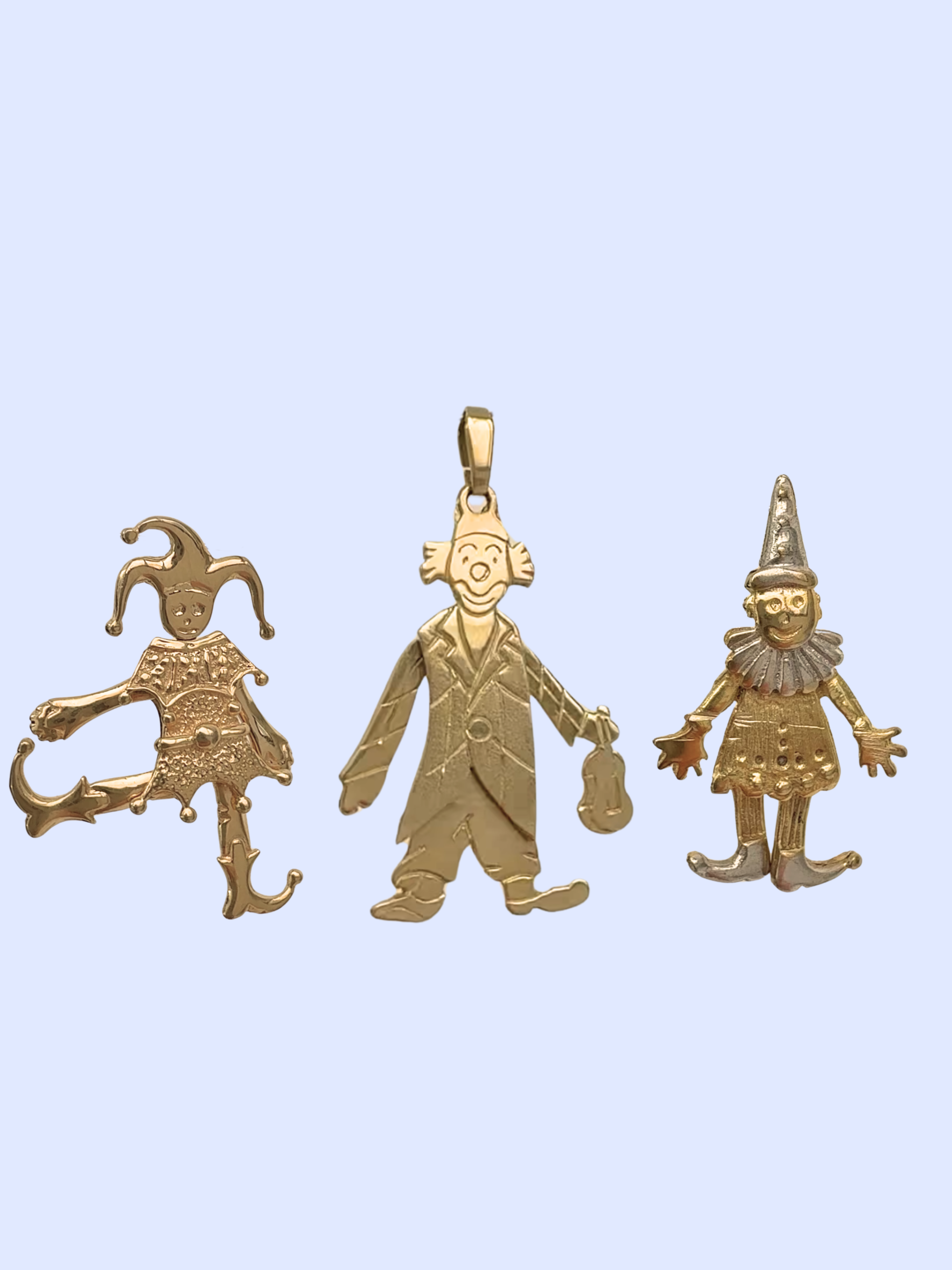 Clown Charms Vintage Gold