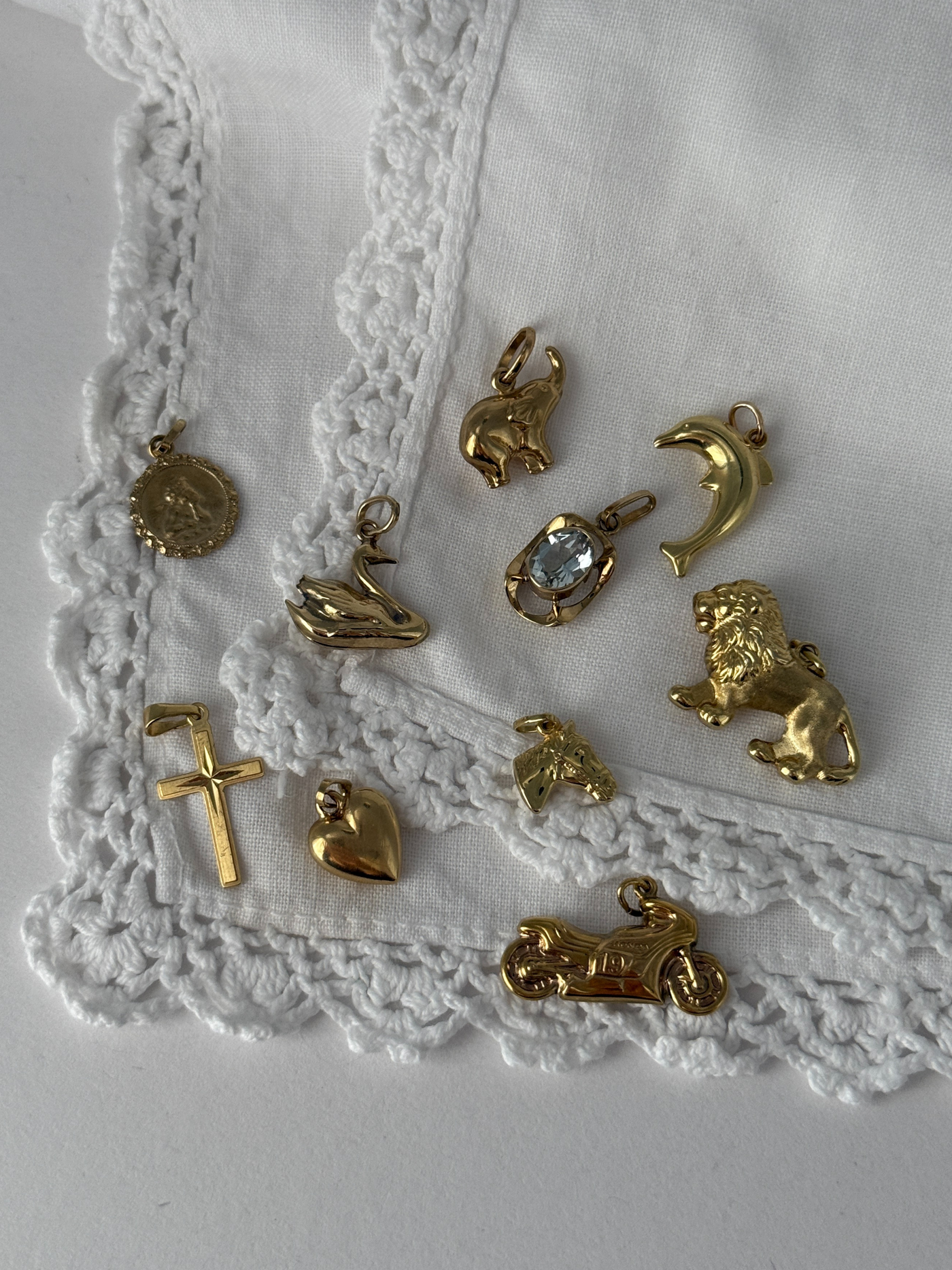 Bike Charm Vintage Gold