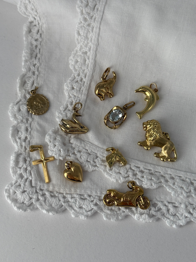 Bike Charm Vintage Gold