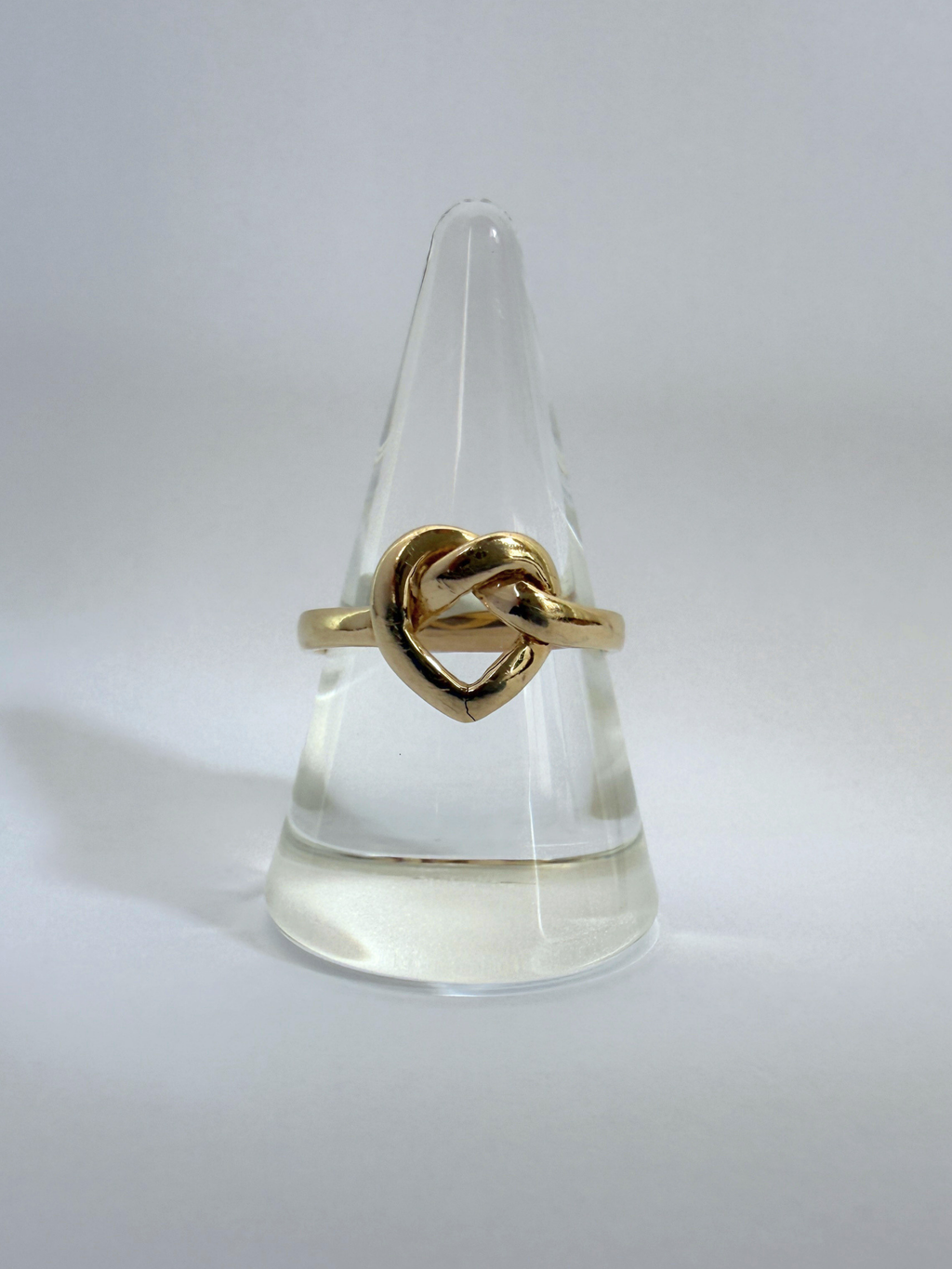 Heart Knot Ring Vintage Yellow Gold