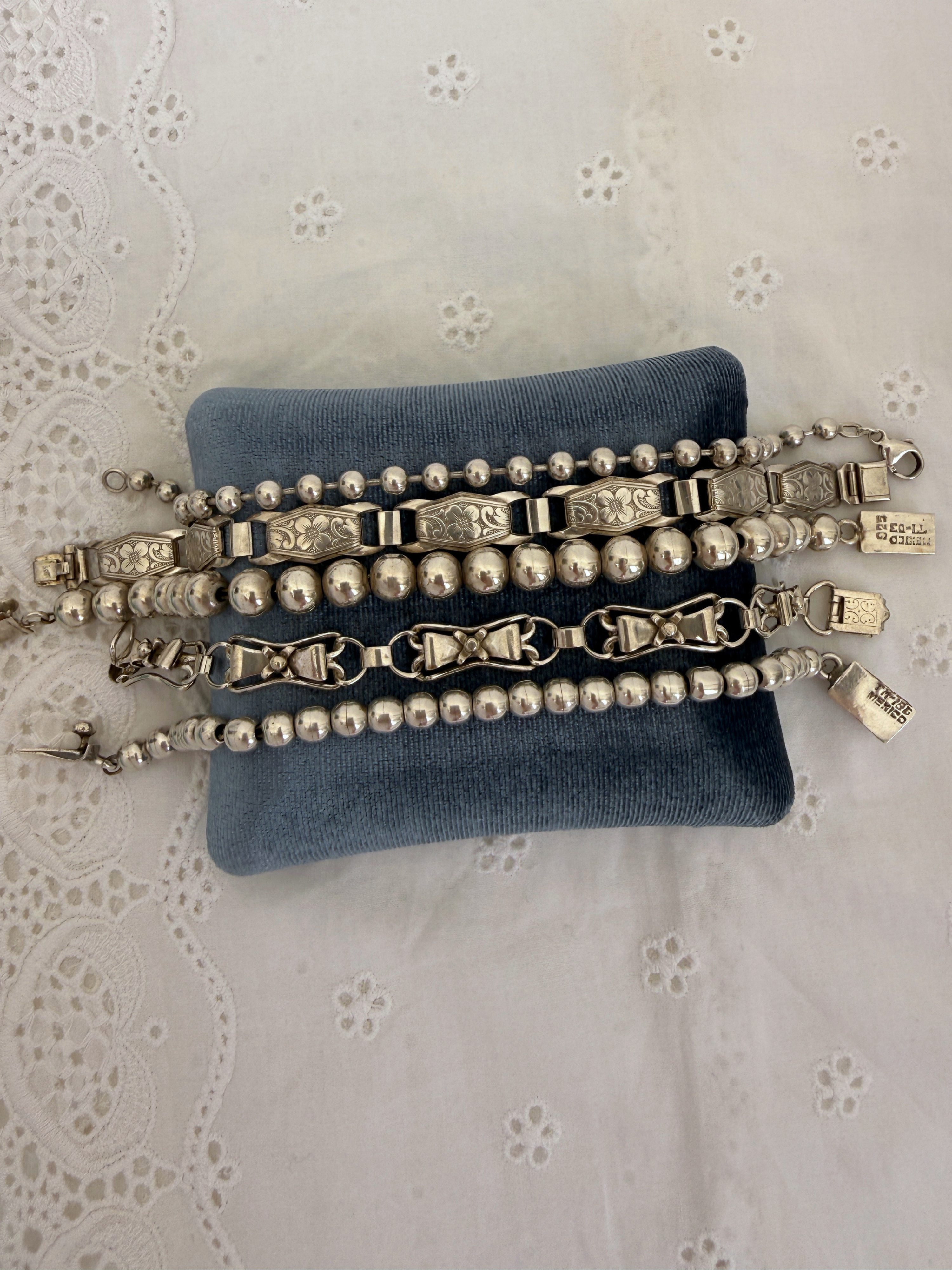 Ball Bracelet Vintage Silver