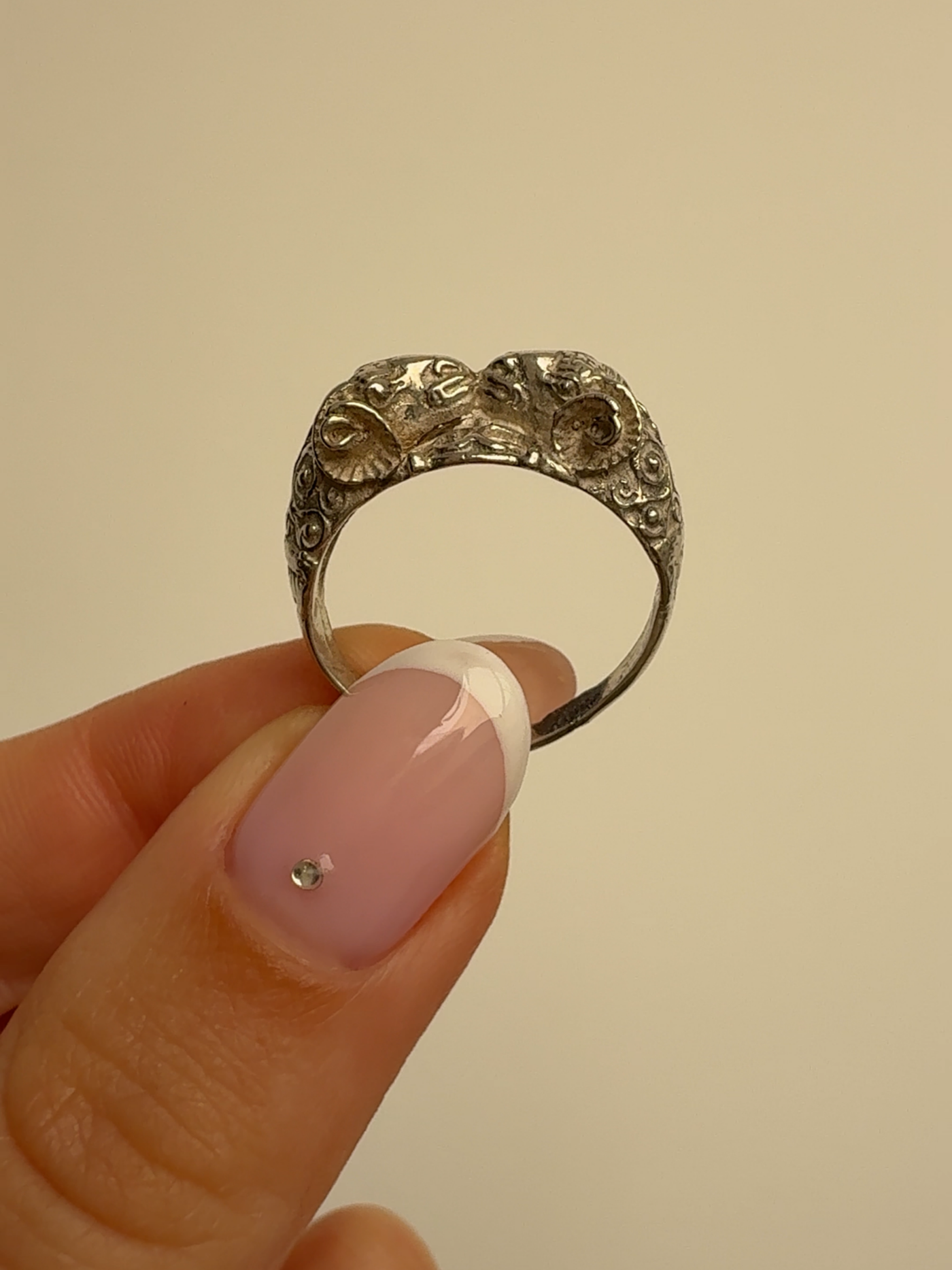 Aries Ring Vintage Silver