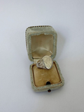 "VK" Signet Ring Vintage Silver