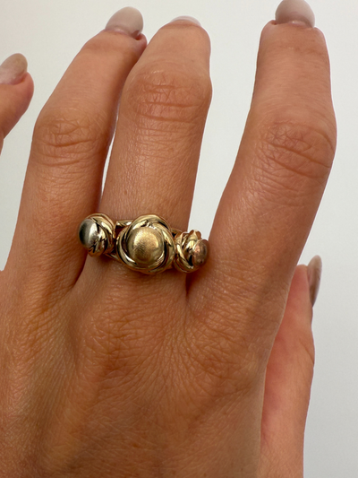Tripple Knot Ring Vintage Gold
