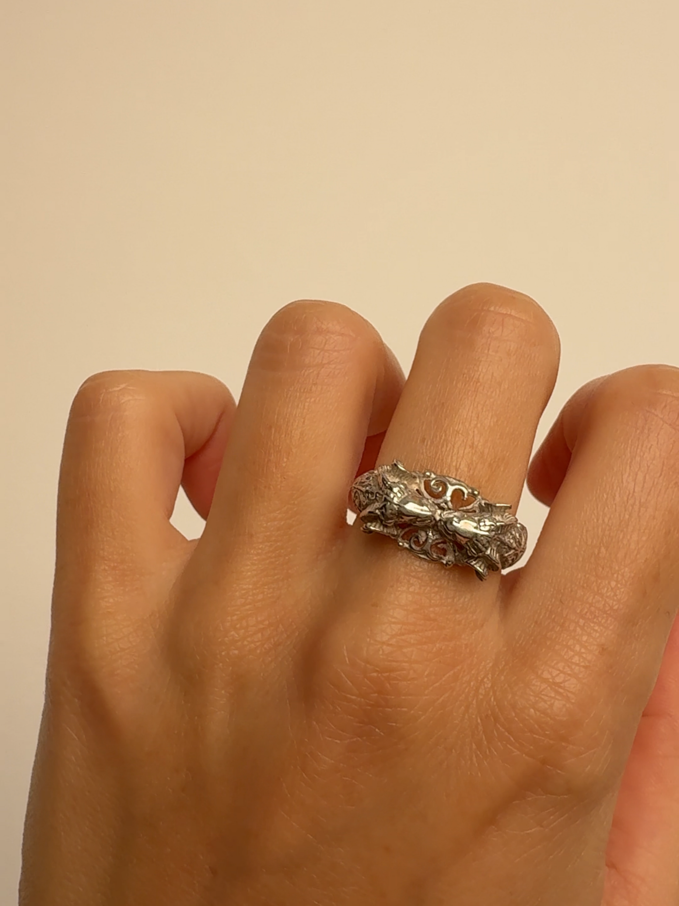 Aries Ring Vintage Silver