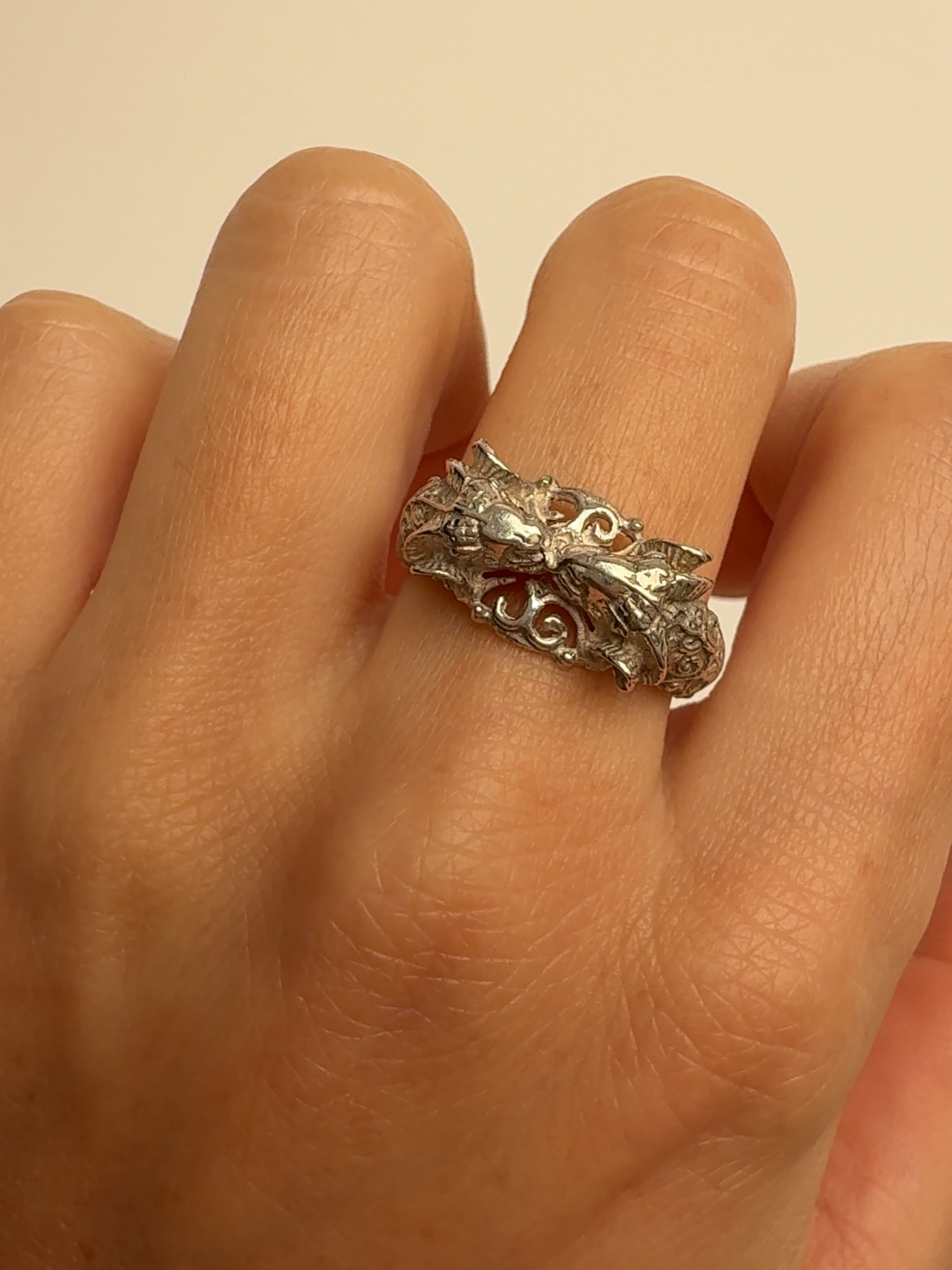 Aries Ring Vintage Silver