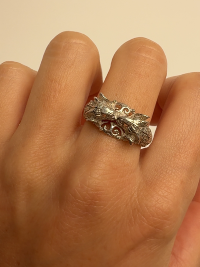 Aries Ring Vintage Silver