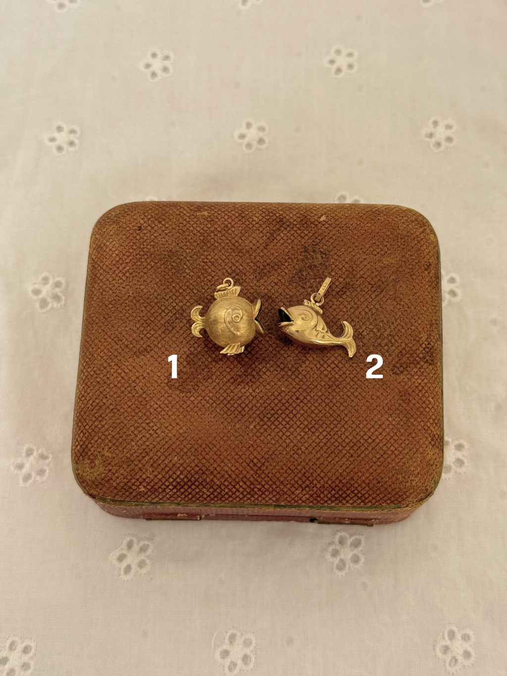 Fish Charms Vintage Gold